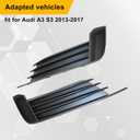 GXARTS 2 Pcs Front Bumper Lower Left and Right Side Grills AU1038141 AU1039141 Compatible with Audi A3 S3 2013 2014 2015 2016 2017 w/o Fog Light Hole