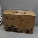 Rollator Walker for Seniors, Lightweight Foldable All Terrain Rolling Walker with seat, Aluminum Walkers with 10 inch Rubber Wheels, Handles and Backrest for Seniors and Adult