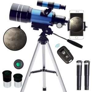 ToyerBee Telescope for Adults & Kids, 70mm Aperture (15X-150X) Portable Refractor Telescopes for Astronomy Beginners, 300mm Professional Travel Telescope with A Smartphone Adapter& Wireless Remote