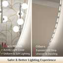 Keonjinn 24 Inch Round LED Mirror for Bathroom, Round Backlit Mirror, UL Listed LED Driver, HD Tempered Glass, 3 Color Lights, Dimmable, Anti-Fog, Small Circle Bathroom Mirrors with Lights