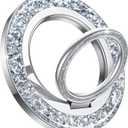 Lamicall Magnetic Phone Ring for MagSafe Grip - 2025 [Super Magnet] Stylish Ring Holder Stand with [Upgrade Gear Hinge], Mag Safe Accessories for iPhone 17 16 15 14 Pro Max Plus Air, Glitter Silver