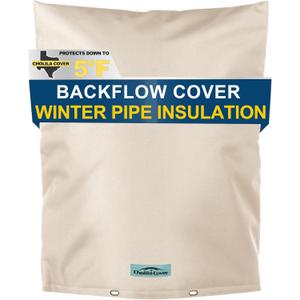 Backflow Preventer Cover Insulated (5F) with Thicker 7 Layers Fabric - 24" W x 30" H with Aluminum Foil Backflow Cover for Winter Pipe Freeze Protection - Sprinkler Covers for Outside