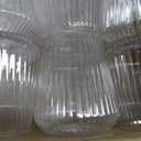 36 Pcs 12 oz Plastic Clear Ribbed Glasses, Disposable & Reusable Champagne Glasses Elegant Whiskey Glasses Ideal for Weddings, Bars, Christmas, Halloween, Holidays, Pool Party, Daily Use