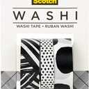 Scotch Washi Tape - Black and White Pattern Design