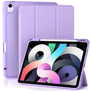 iPad Air 11 Inch Case 7th/6th Generation (M3/M2) 2025/2024, for iPad Air 5th/4th Generation Case 10.9 Inch 2022/2020 with Pencil Holder[Auto Sleep/Wake], Lavender