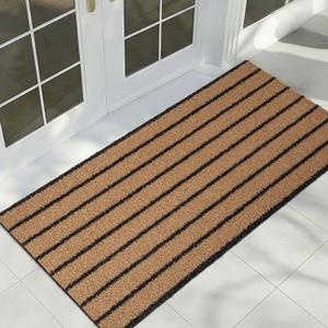 Outdoor Front Door Mat 24" x 48", Outside Entry Rug, Roll Packing | Non Slip, Heavy Duty, Water Proof, Shoe Scraper, Commercial Rug for Patio, Garage, Traffic area, Office,