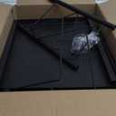 Extendable Microwave Oven Rack - Adjustable Kitchen counter shelf, 2 Tier Microwave Stand (L15.7~23.6" xW12.8 xH17.7) with 6 Hooks for Kitchen Countertop Organizer (Black) (Black)