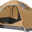 2 Person Backpacking Tent, Waterproof 4 Season Tent, Windproof Cold Weather Winter Tent for Camping, Hiking, Hunting, Cycling (Khaki)