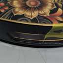 Plastic Coffee Trays,Serving Tray,Bohemian Round Tray,13" Dx 1.57" H,Lightweight and Non-Slip with Handles,Perfect for Restaurants,Cafs,and Home Use (Round)