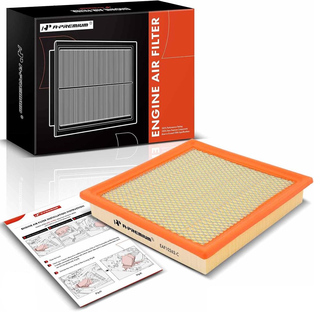 A-Premium Engine Air Filter Compatible with Ford & Lincoln Models - F-150 (2009-2023), Expedition (2007-2023), F-250 F-350 F-450 F-550 Super Duty (2008-2016), Navigator (2007-2023)