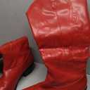 Pasuot Western Cowboy Boots for Women - Knee High Wide Calf Cowgirl Boots, Slip On Pointed Toe Chunky Heel Fashion Retro Classic Pull On Tall Boot for ladies Party concert, Red, 12