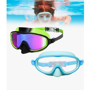 Inherenta Swim Goggles - 2025 New HD Children's Large Frame Waterproof and Anti-Fog Swimming Goggles
