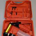 Brake Bleeder Kit with Hand Held Vacuum Pump and Adapters, with Vacuum Brake Bleeder Pump Pressure Gauge for Automotive Car Motorbike(red)