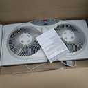 Bionaire Window Fan with Reversible Airflow Blades 3-Speed Settings, Programmable Thermostat, LED Display, Remote Control, Fits 2436" Windows, No Assembly Required