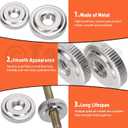 Tanstic 46Pcs Round Knurled Thumb Nuts Conector Lock Adjusting Nuts M3 M4 M5 M6 M8 M10 Female Threaded Thin Type with Nickel Plated