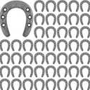 Gisafai 50 Pack 1.77 x 2 Inch Cast Iron Horseshoes for Crafts or Decorations mini Wall Decor Older Iron Horseshoes Western Theme Table Centerpieces Horseshoe for Good Lucky Party Favor