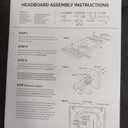 Lucid Mid-Rise Upholstered Headboard - Diamond Tufted - Padded Polyester - Adjustable Height from 34” to 46” - Easy Assembly - Bed Frame or Wall Mount - Sturdy - Black - Queen Size