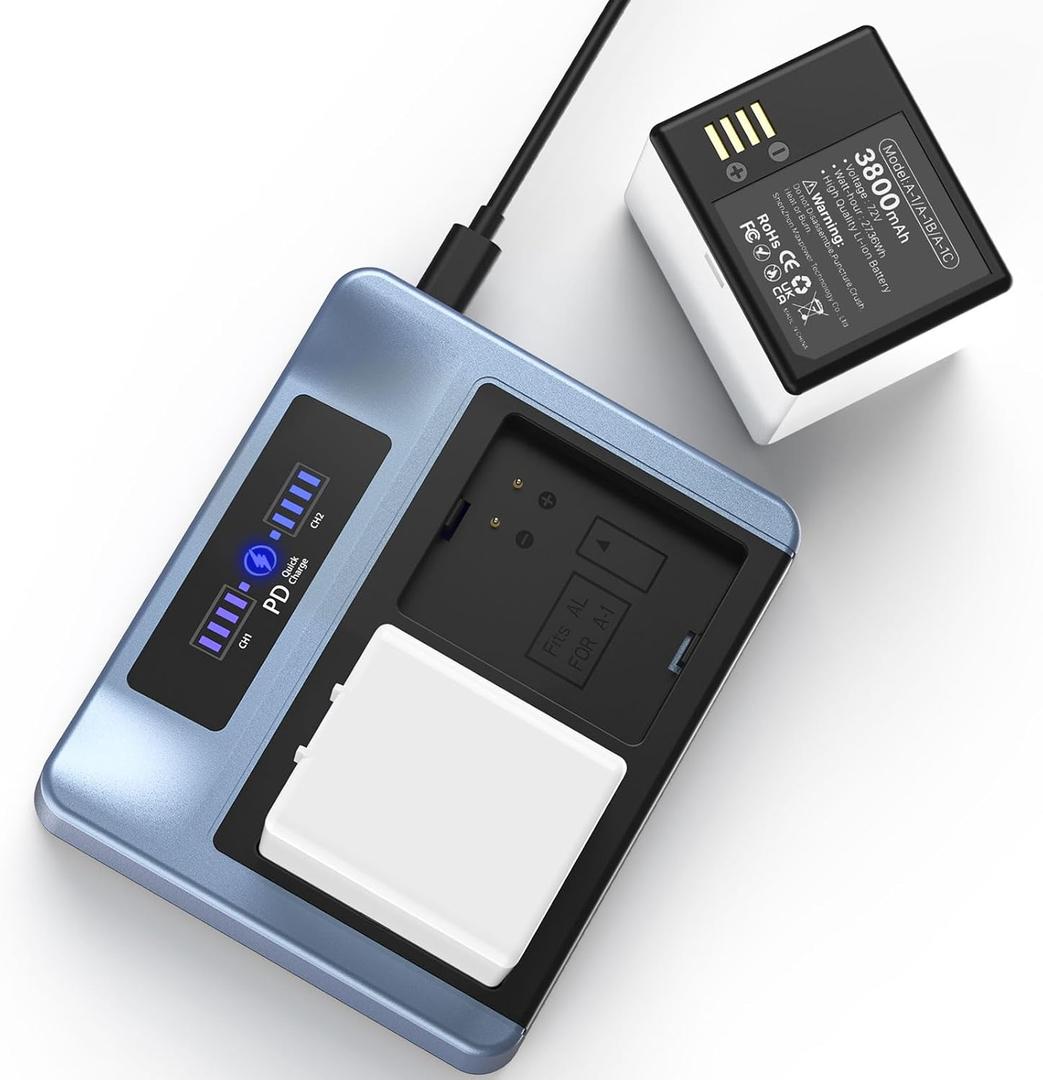 2Pack 3800mAh for Arlo Battery with Charger Station, Supports PD Fast Charging Mode, 2026 Upgrade Rechargeable High Capacity Lithium Battery for Arlo Pro/ 2 Camera