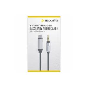 ACX USB C TO 3.5MM CABLE 6FT BK