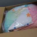 A Nice Night 6Pcs Gradient Glitter Bedding Set for Girls, Colorful Rainbow Galaxy Comforter Set, Ultra Soft Bedding Sets (Pink,Queen 6Pcs)