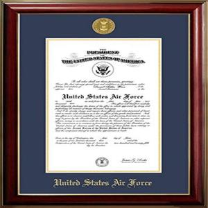Campus Images AFCCL001 Air Force Certificate Classic Frame with Gold Medallion 10 x 14 Inches Mahogany