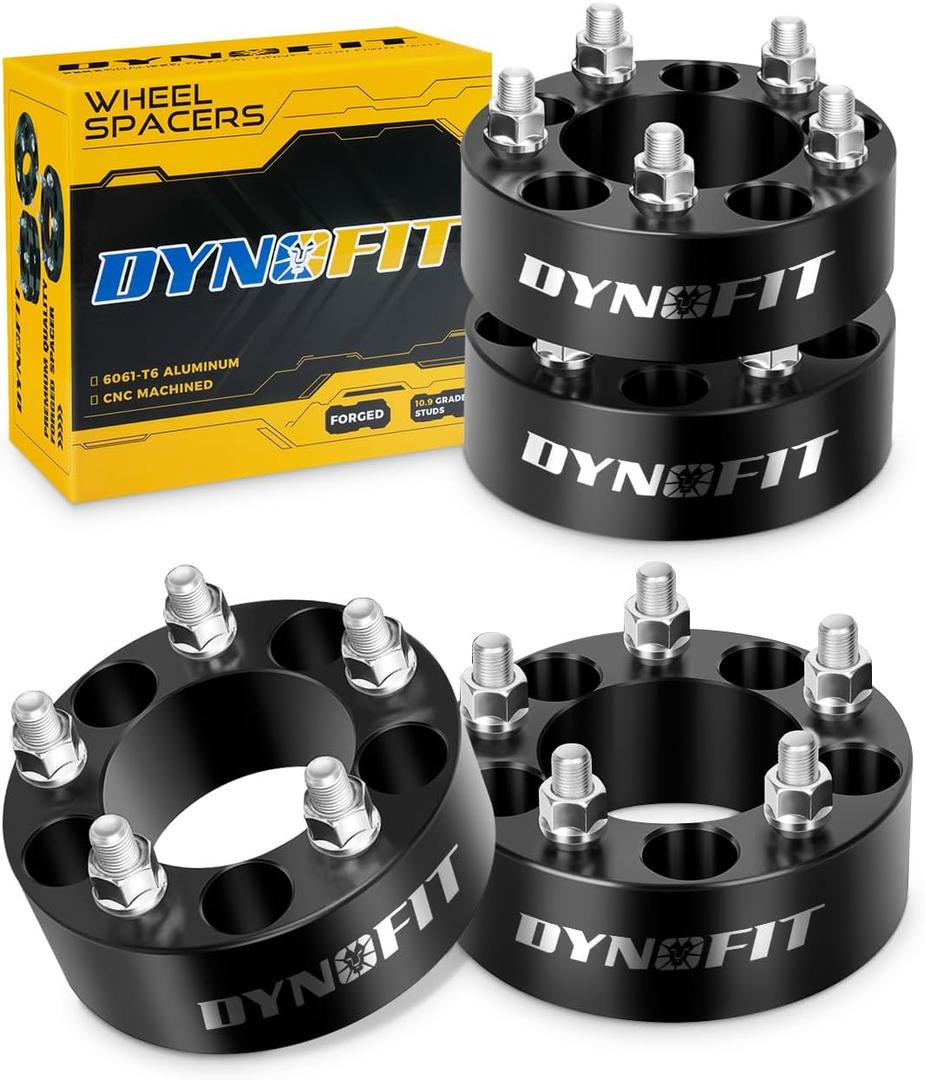 2 inch 5x4.5 Wheel Spacers for XJ KJ KK TJ ZJ KJ KK, dynofit 80.5mm Hub Bore, 1/2"-20 Thread Pitch 5x114.3 Forged Spacer for Cherokee Explorer Wrangler Mustang Liberty Grand Cherokee Falcon