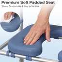 FSA/HSA Padded Toilet Seat Riser for Seniors, Heavy Duty Raised Toilet Seat with Handles Adjustable Standalone Toilet Safety Frame, Elderly Assistance Products for Bariatric, Pregnant, Surgery