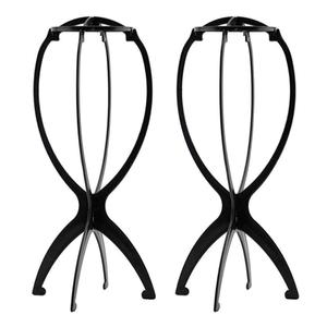Wig Stand, Wig Head, Portable Wig Holder Wig Head Stand for All Wigs Travel Hair Stylist Gifts for Women 2PC