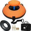 Snow Tube with Automotive-Grade Reinforced Rubber Inner Tube and Upgraded Thickened Canvas Cover, Holds up to 400 lbs, Durable Inflatable Snow Sled, Includes Bonus Storage Bag