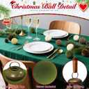 15 Pcs Velvet Christmas Balls, 3.15" Large Velvet Christmas Ornaments Balls, Plastic Shatterproof Flocked Ornaments for Xmas Tree Holiday Party Decorations (A - Green,Brown,Khaki,Cream White)