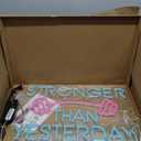 Stronger Than Yesterday Neon Sign, Neon Gym Sign, Home Gym Decor, Gift for Gym Lover, Workout Room Wall Decor, Fitness Wall Decor Best Gift Size:20(W) x13.8(H) inches