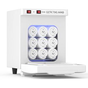 Towel Warmer 5L-White, 2-in-1 Professional Mini Small Hot Towel Warmer for Spa, Facial Towel Cabinet for Solo Estheticians, Small Salons & Home Spa (Fits 10-15 Towels)