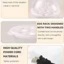 Set of 2: Egg Cooker Boiler Electric Steamer + Egg Slicer Cutter for Hard Boiled Eggs (Black)