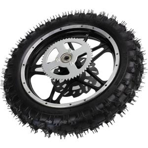 2.510in Rear Wheel Rim Tyre Assembly Nonslip Wearproof motorcycle motocross tirespit bike rim 10 inch Dirt Bike Rear Wheel, 10 Inch Pit Bike Rim, Bicycle Tire for Off Road Motorcycles Dirt Pit Bikes