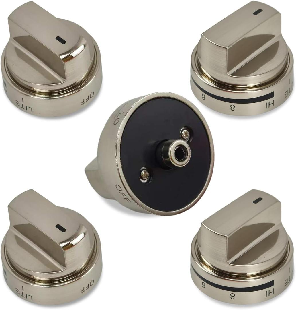 AEZ73453509 Gas Stove Knobs Replacements, 5 Pack Oven Knobs Compatible with LG LDG3016ST LRG3060ST LDG3011ST LRG3091ST Gas Range Knobs etc, Replaces AEZ72909008 AEZ73453503