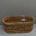 Coeusy Boho Rattan Wall Shelf for Bathroom, Wicker Wall Shelf for Toilet Paper Storage Holder, Handwoven Water Hyacinth Natural Decor for Over The Toilet, 2-Tier
