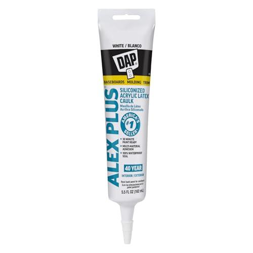 Dap 18128 Alex Plus Acrylic Latex Caulk Plus Silicone 5.5-Ounce, Set of 2