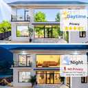 Coavas One Way Privacy Window Film, Reflective Mirror Glass Tint Home Daytime Heat UV Blocking Security Clings See Out Not in Office Coverings with 3 Tools, 17.5x157.5in (Black-silver)