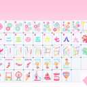 My Mahjong Trove 160 Pink American Printed Mahjong Game Set with Carrying Bag and Accessories, 1.2 Mahjong Tile Set