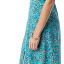 Jessica Simpson Women's Sahira Fitted Maxi Dress with Front Slit Standard (Blue, M)