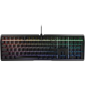 Cherry MX 3.0S, Wired Mechanical Gaming Keyboard, Front Lettering Keycaps, Robust Aluminum Housing, RGB-Lighting, Full Key Rollover, MX Silent RED Switches, Black