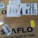 SEAFLO RV Toilet, Residential Height 18.4", Gravity Flush Foot Pedal, Soft Close Seat, Camper Toilet for RV Motorhome Travel Trailer, White, SFRTPH-01-01