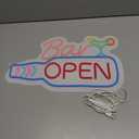 Bar Open Neon Sign, Super Bright 16''x 9'' Dimmable USB Powered LED Open Signs for Business Wall Decor Bar Pub Party, LED Light up Beer Signs