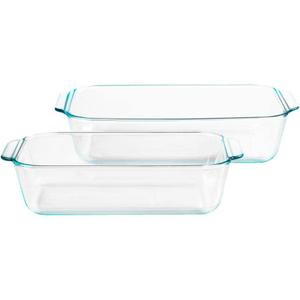 2 Piece Deep Oblong Glass Bakeware Set