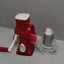 KEOUKE Rotary Cheese Grater Hand Crank Red - Shredder Slicer Grinder 3 Stainless Steel Blades, Stable Suction, Labor-Saving Handle, Safe Kitchen Tool for Cheese, Vegetable, Nuts, Chocolate