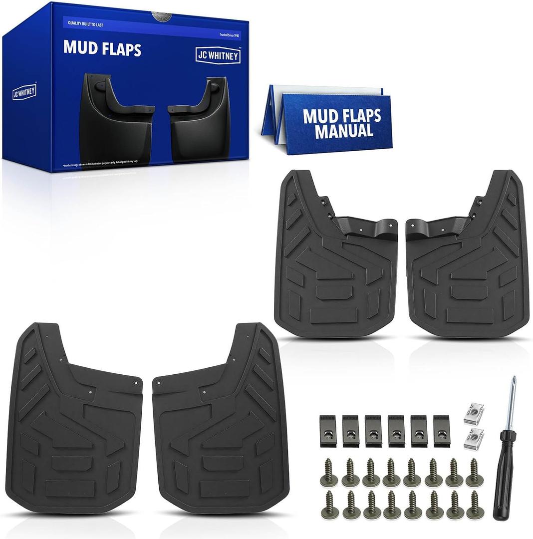 JC Whitney Set of 4 Front and Rear Mud Flaps Splash Guards | Compatible with GMC Canyon 2023-2024
