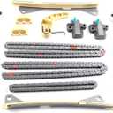 AUCERAMIC Engine Timing Chain Kit Fit for Hyundai Azera Santa Fe 2012-2019,Genesis G70/G80/G90 2017-2021,Kia Cadenza K900 Sedona Sorento 2013-2021 3.3L 3.8L 24321-3L100 24410-3CGA3