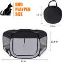 Dog Cat Playpen,Portable Pet Puppy Playpen, Rabbit Puppy Dog Play Pen for Indoors, Dogs Tent for Indoor Cats, Kitten Playpen, Collapsible Small Cats Crate Cage for Small Dogs with Carrying Case(Grey, L)