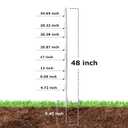 50 Pack Electric Fence Posts, 48 Inch Plastic Step in Fence Post, Temporary Fence Posts for Farm Protection and Livestock, White