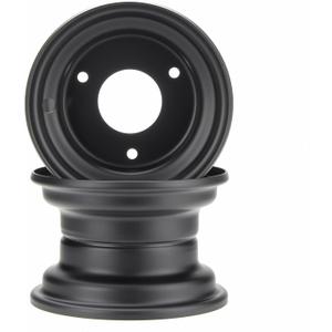 6" GoKart Wheel, 6 inch ATV Wheel Rim with 3 lugs Fits for 110-125cc ATV, Go-Kart, 3 Bolts Go Kart Rim for Quad 145/70-6 Tires Set of 2 (Black)